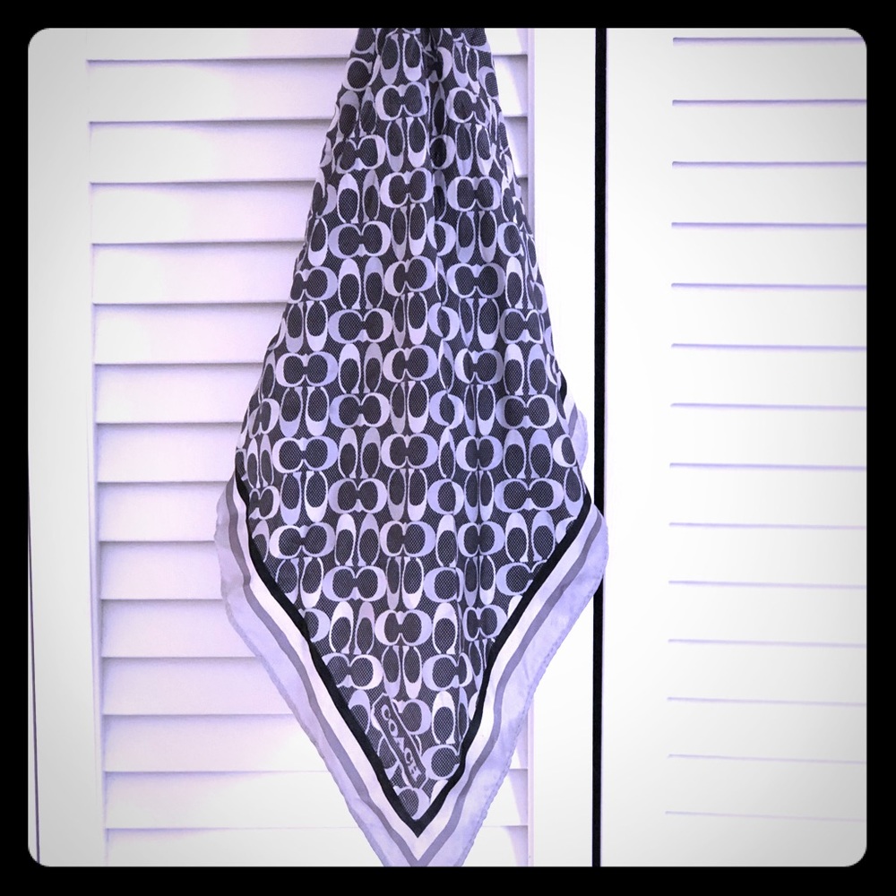 Authentic COACH signature silk scarf